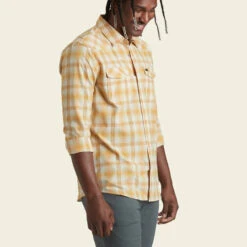 HOWLER MEN'S H Bar B Tech Longsleeve Shirt- HOME TEAM -Steelers Style S23 LS Shirts HBarB Tech Leon Plaid Home Team Front 7b5e02f7 58f2 4819 bdde de0eb2b91c48