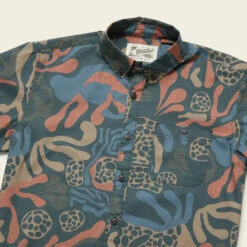 HOWLER MEN'S Mansfield Shirt- CITRON -Steelers Style S23 SS Shirts Mansfield Molecular Movements Antique Black Angle