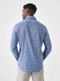 Faherty The Movement™ Shirt 9 Faherty The Movement™ Shirt -Steelers Style SP23 faherty mens MWS2322 NSC THE MOVEMENT SHIRT NAVY SKIES CHECK back 1 2000x 460c9112 5ddf 48c2 b917 3a70ac14ab67