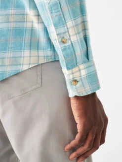 FAHERTY THE ALL TIME SHIRT -Steelers Style SP23 faherty mens MWS2325 WPR MOVEMENT FEATHERWEIGHT TWILL WESTPORT PLAID detail 3 1000x 7c258510 58d6 4f71 be02 bbeec78972cd