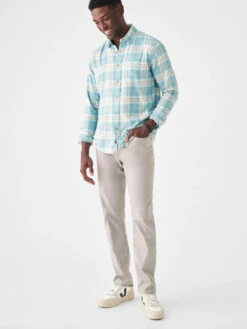 FAHERTY THE ALL TIME SHIRT -Steelers Style SP23 faherty mens MWS2325 WPR MOVEMENT FEATHERWEIGHT TWILL WESTPORT PLAID front 1 1000x 2bca68a3 5a31 4ca5 80d9 397b6bbd8f9c
