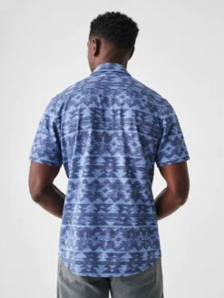 Faherty Doug Good Feather Short-Sleeve Knit Seasons Shirt (Single Pocket) -Steelers Style SP23 faherty mens MXS2305 XRV DGF SS KNIT SEASONS SHIRT SINGLE PKT SIX RIVERS SKY back 1 1000x d0327b98 f7a7 4e36 807e 891ea8eb3416