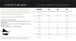 LIBERTY BLACK WOMEN'S SHANNEN RES BOOT -Steelers Style Sizing charts for boots vf