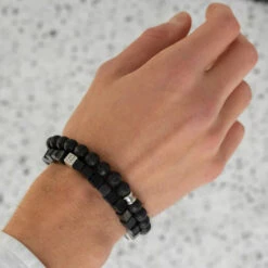 Memphis Bracelet- Matt Black -Steelers Style SteelandBarnett 12 b820d30b 11a5 42ef ad9d 651e60aadf90