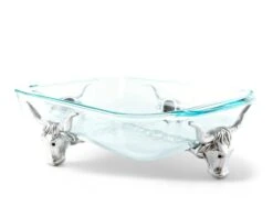 ARTHUR COURT LONG HORN STEER PYREX HOLDER 3QT