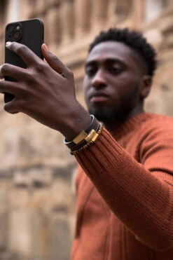 Grady Bracelet - Gold Brown -Steelers Style brown gold3 min