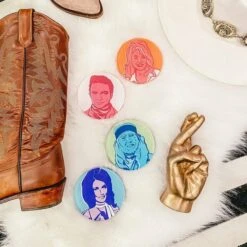 COUNTRY LEGENDS 4 SET COASTERS -Steelers Style country legends marketing 2 26632.1647529264