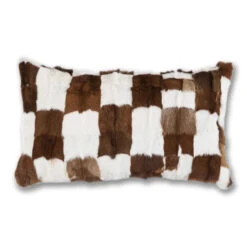 PATCHED GOAT HIDE 16X26 PILLOW