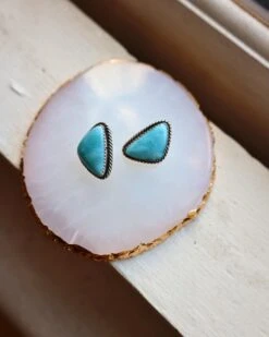 TURQUOISE TRIANGLE EARRING