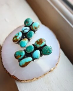 6 TURQUOISE CLUSTER POST EARRING -Steelers Style image 63f696da 19db 4df7 9ebc 1a7456d0f9c8