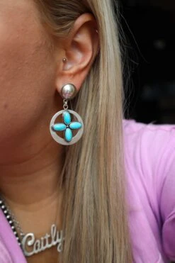 Peyote Bird Four Turquoise Oval Cross Earring -Steelers Style image 6bfbe33e 03d8 43d6 b1db ef5cfd42c5b9