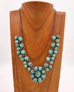 Green Turquoise Rounds Necklace And Earring Set -Steelers Style image c4a8168b d24b 4c55 a204 aa0402432d2a