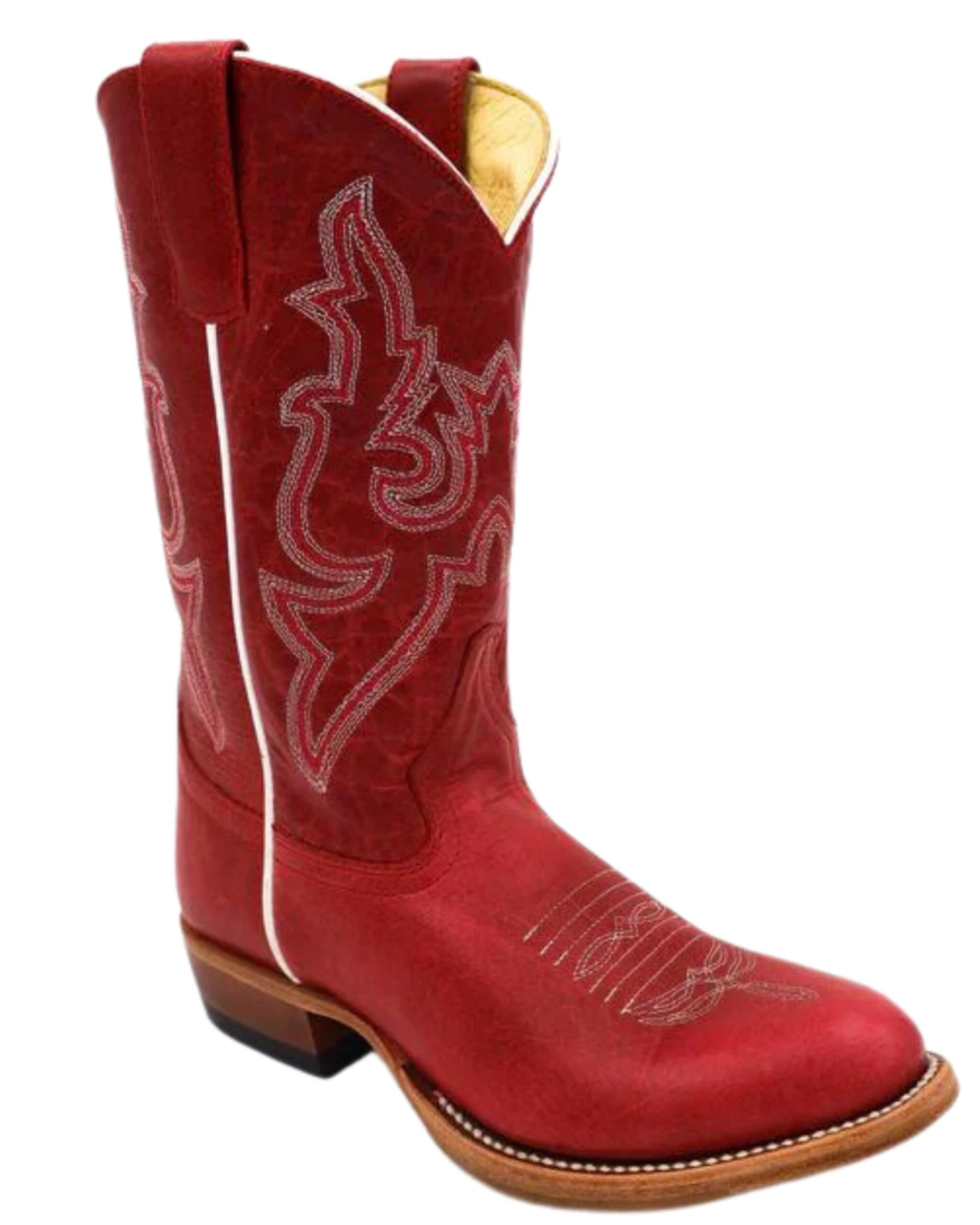 MACIE BEAN YOUTH RODEO ROUND TOE RED BOOT 2 MACIE BEAN YOUTH RODEO ROUND TOE RED BOOT - Image 2