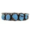 5 Blue And Brown Ovals Cuff