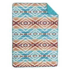PENDLETON PACKABLE PAGOSA SPRINGS TURQUOISE THROW BLANKET