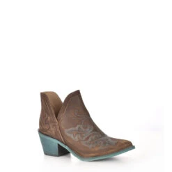 Corral Boots CIRCLE G BY CORRAL WOMEN'S EMBROIDERED BOOTIE -Steelers Style q00991 Copy