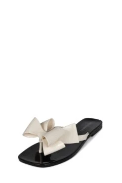 JEFFREY CAMPBELL SUGARY JELLY WITH BOW- CREAM SHINY