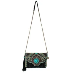MARY FRANCES TURQUOISE JOURNEY HANDBAG -Steelers Style turquoise journey crossbody handbag mary frances accessories 268 800x f2182bee 5a78 4b1f a260 00bf42d465ce