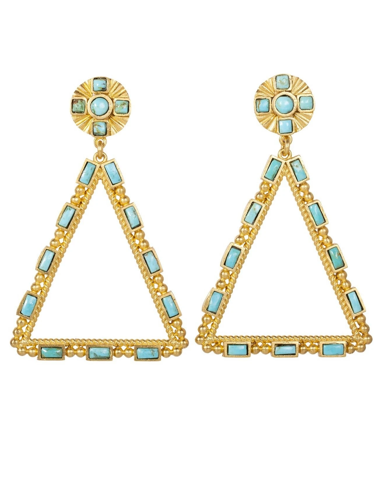 CHRISTINA GREENE LARGE SOUTHWESTERN CHANDELIER EARRINGS
